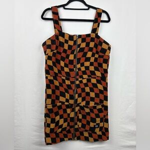 Vans Jagger Corduroy Zip-Check Mini Dress